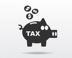 税金と豚の貯金箱